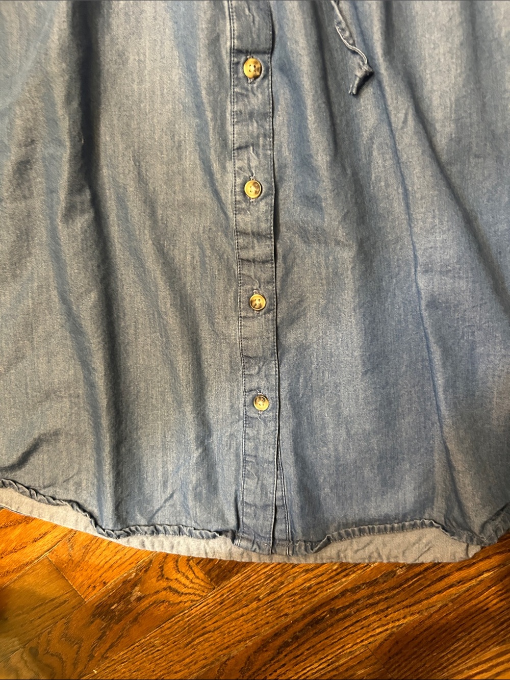 C&C California Light Blue Denim Shirt Dress - Picture 5 of 12
